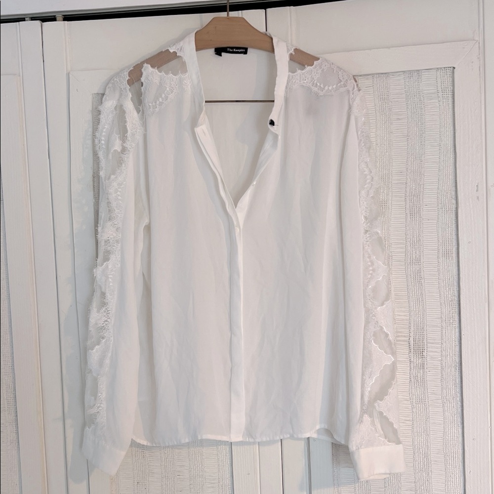 The kooples blouse with lace detail size 4